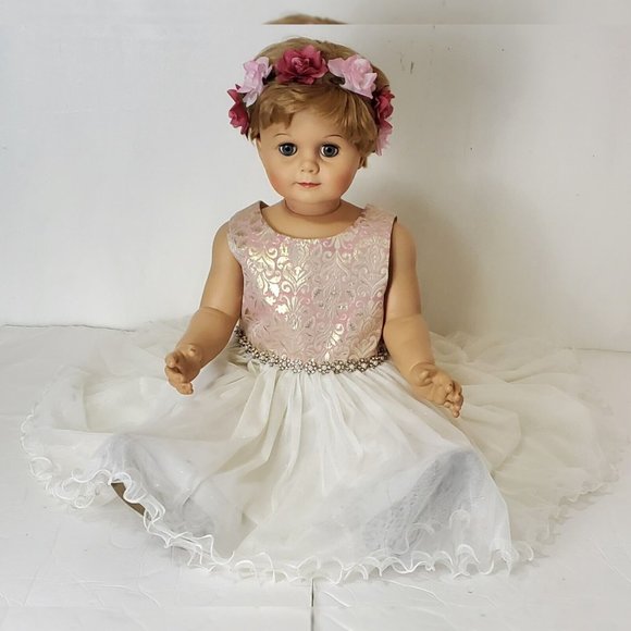 American Princess Other - AMERICAN PRINCESS FLORAL CORKSCREW-TULLE PARTY DRESS TODDLER GIRLS 5T ROSEGOLD